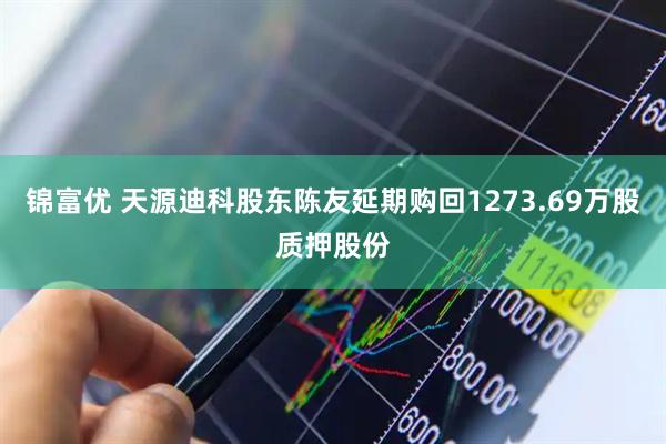 锦富优 天源迪科股东陈友延期购回1273.69万股质押股份