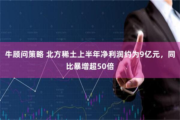 牛顾问策略 北方稀土上半年净利润约为9亿元，同比暴增超50倍