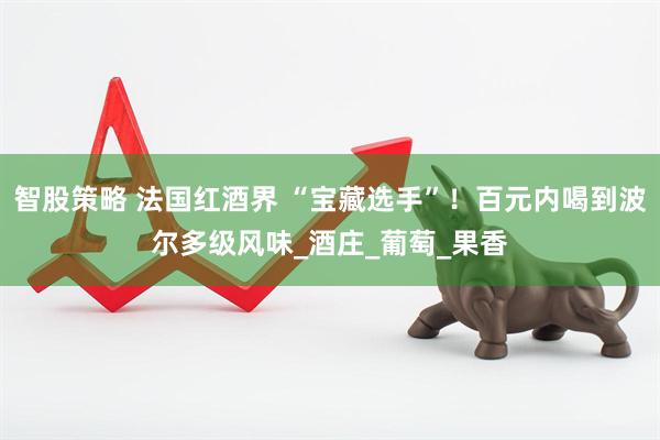 智股策略 法国红酒界 “宝藏选手”！百元内喝到波尔多级风味_酒庄_葡萄_果香